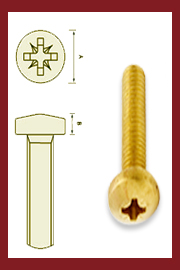 Cross Recessed Pan Head Machine Screws ISO 7045 - DIN 7985 Brass